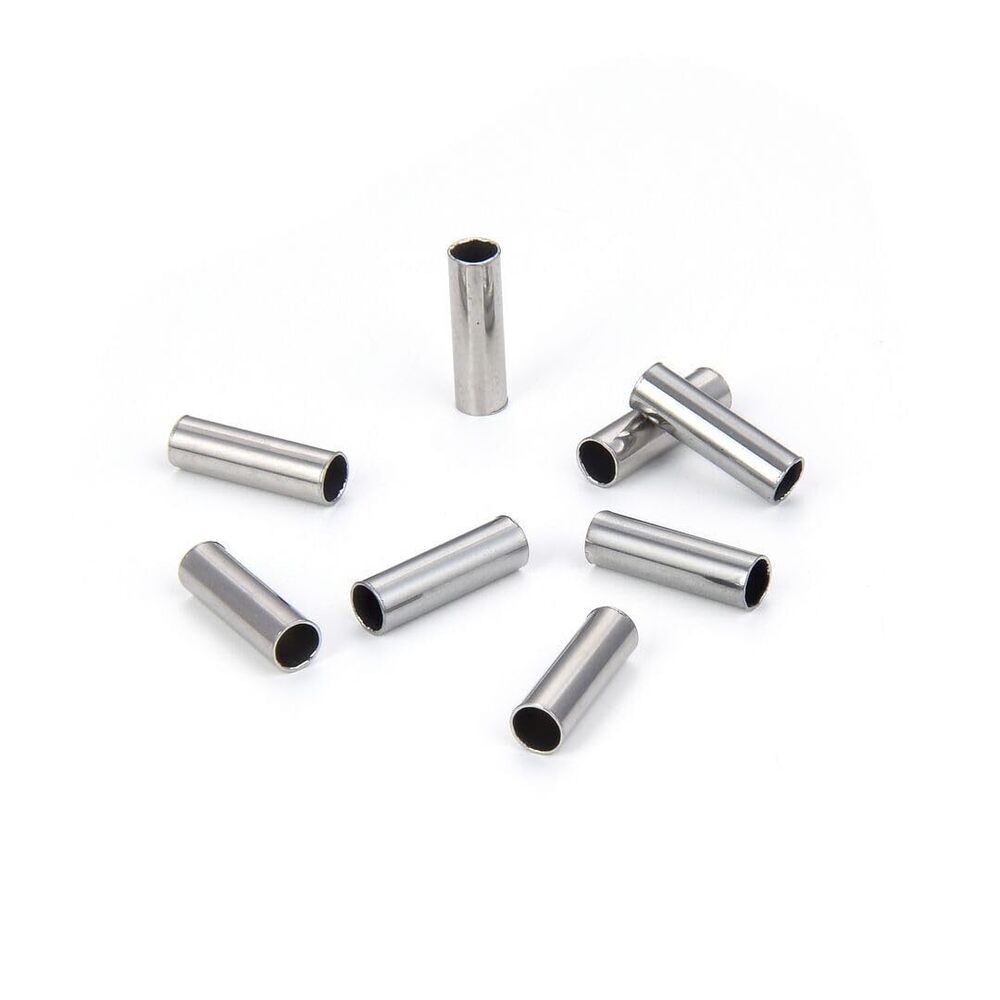 2610 200pcs Adabele 304 Grade Stainless Steel Sleek Round Tube Loose Beads